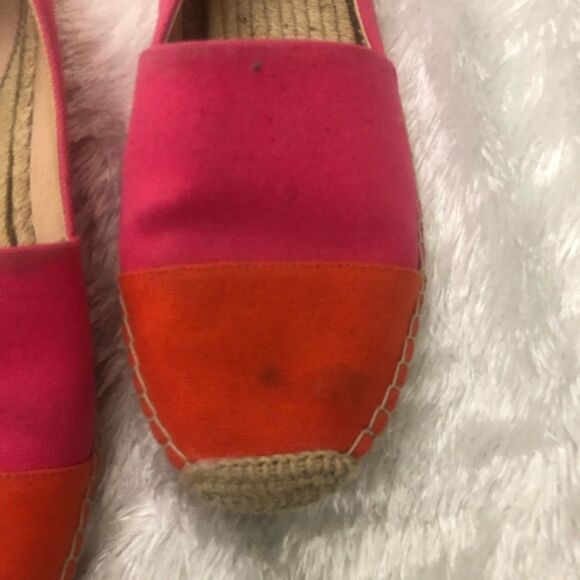 J.Crew espadrilles canvas cap toe orange/pink size 11 - Picture 2 of 6